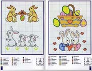 Schema punto croce Conigli Innamorati