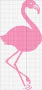 Schema punto croce flamano rosa
