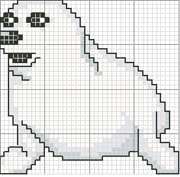 Schema punto croce foca