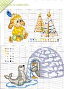 Schema punto croce Foca E Pinguino