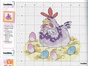 Schema punto croce gallina2