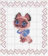 Schema punto croce Gatto Piccolo