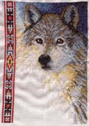 Schema punto croce Lupo 01