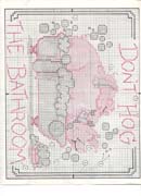 Schema punto croce Maiale Bagno 02