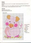 Schema punto croce Maialino 1