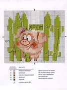 Schema punto croce Maialino 5