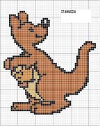 Schema punto croce Mamma Kanguro