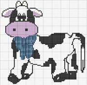 Schema punto croce mucca