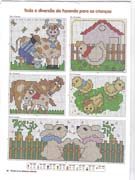 Schema punto croce mucca gallina