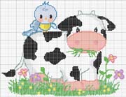 Schema punto croce mucchetta