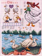 Schema punto croce oche1