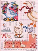 Schema punto croce oche diverse