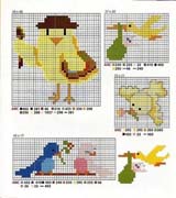 Schema punto croce Passerotto 2