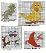 Schema punto croce Passerotto 3