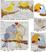 Schema punto croce Passerotto 4