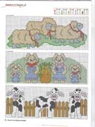 Schema punto croce Pecore Mucche Conigli