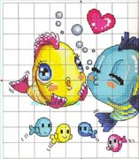 Schema punto croce Pesciolini 1