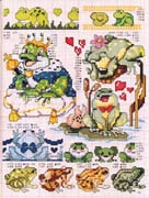 Schema punto croce ranocchie