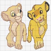 Schema punto croce re leone