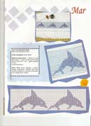 Schema punto croce ricamo delfino