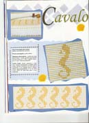 Schema punto croce ricamo ippocampo