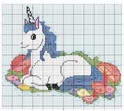 Schema punto croce unicorno4