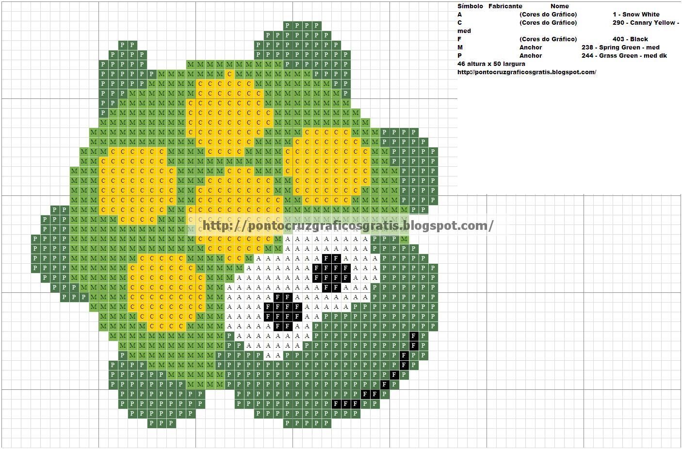 Schema punto croce Tartaruga 01