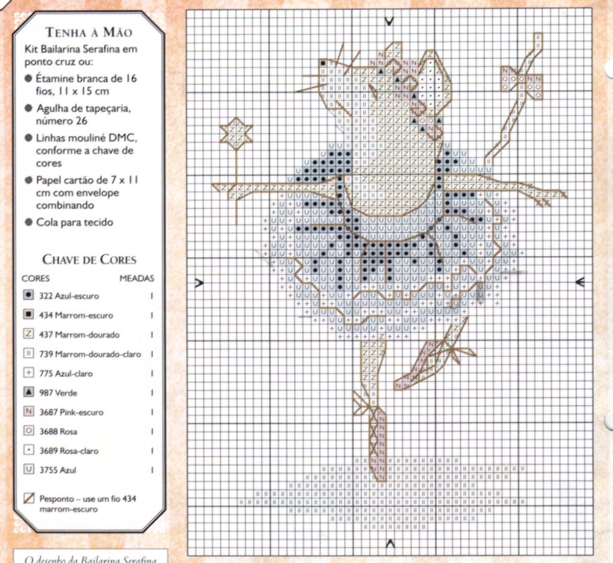 Schema punto croce Topo Ballerino