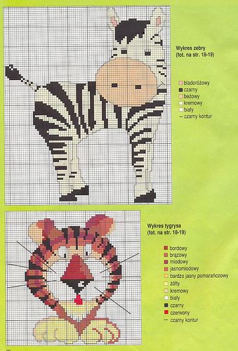 Schema punto croce Zebra B