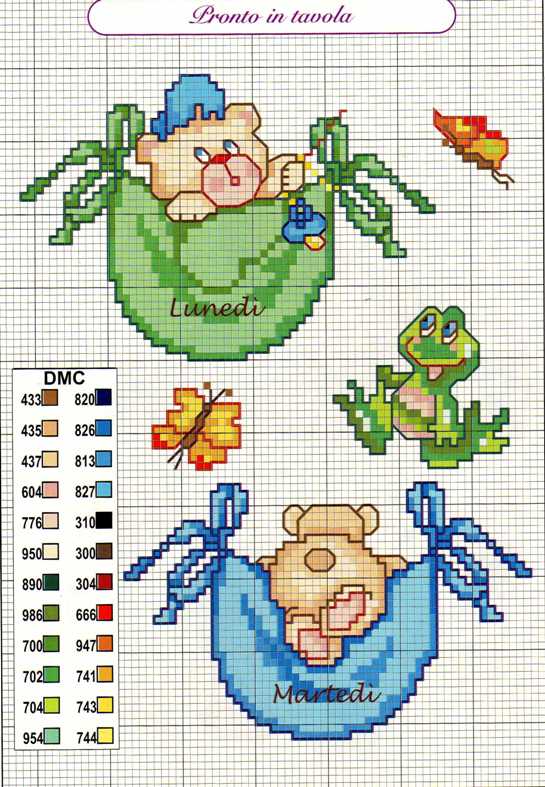 Schema punto croce Lunedi-martedi