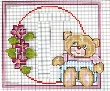 Schema punto croce Orsettina-cornice