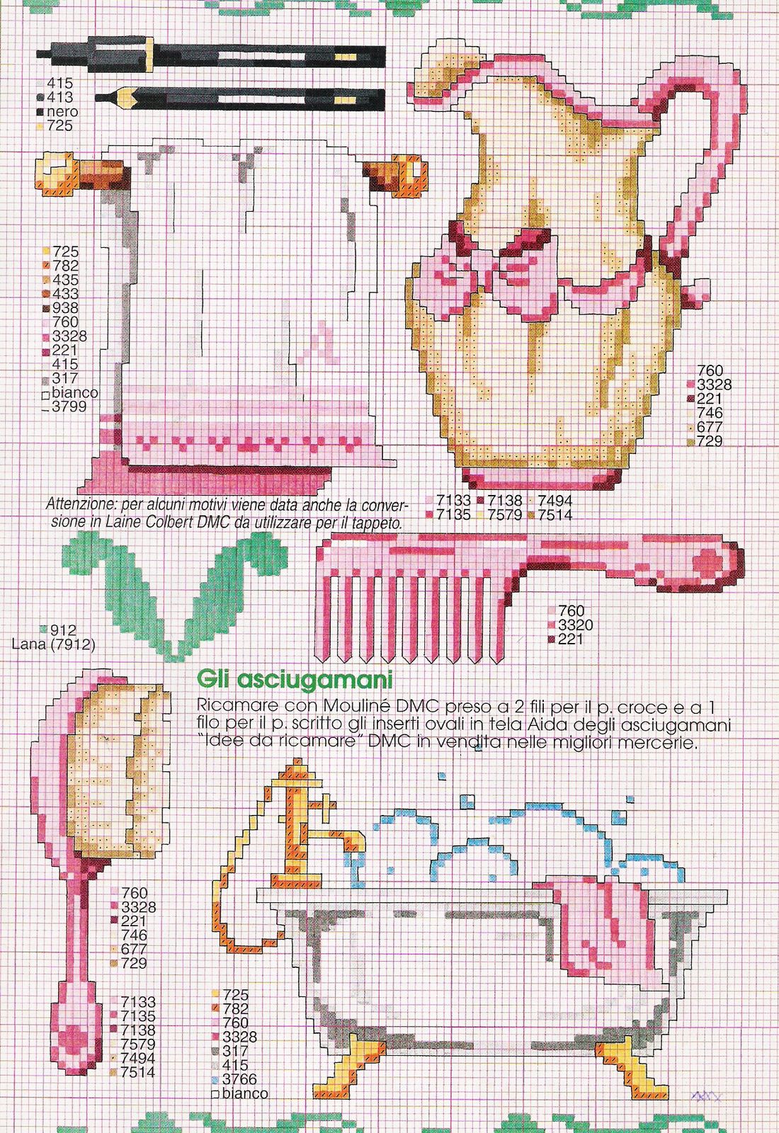 Schema punto croce Bagno 03