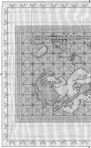 Schema punto croce Bagno Bimbo 02