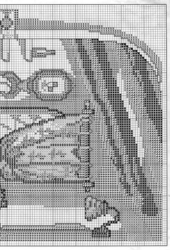 Schema punto croce Bagno Decorato 02