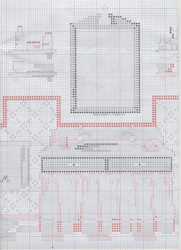 Schema punto croce Bagno Vittoriano 03