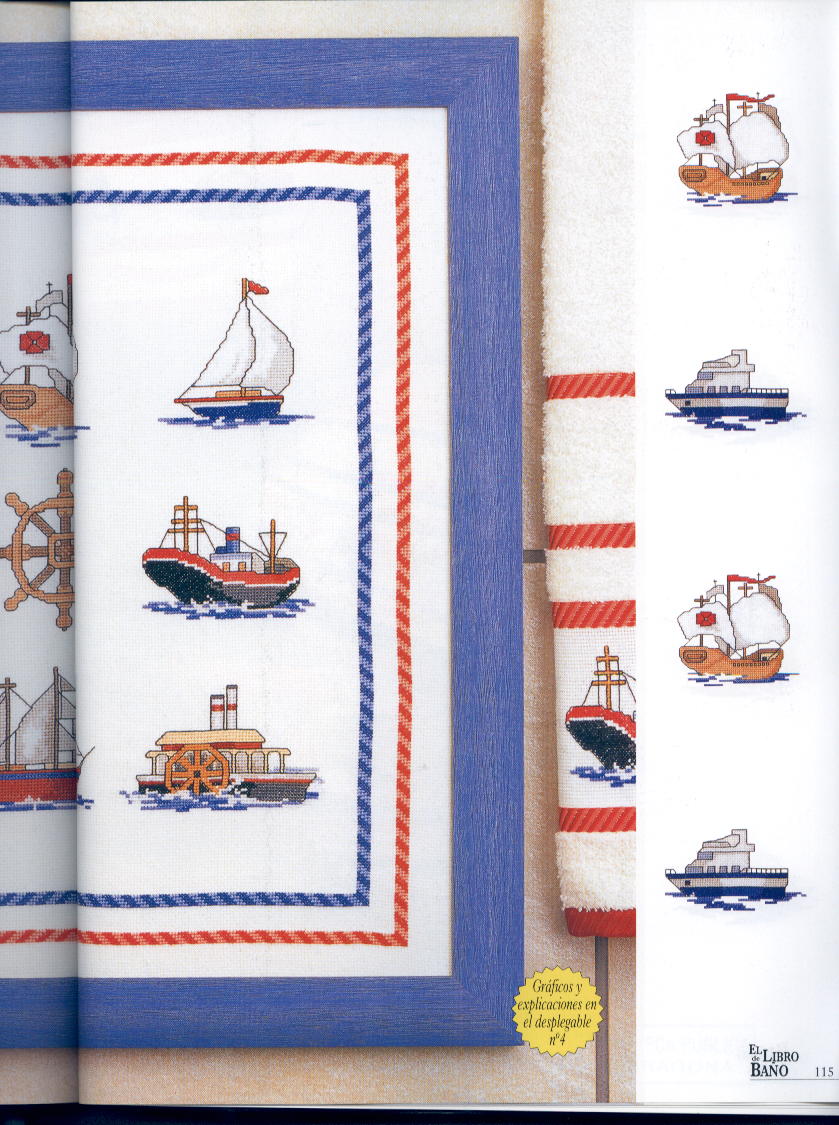 Schema punto croce Libro Del Bagno 102