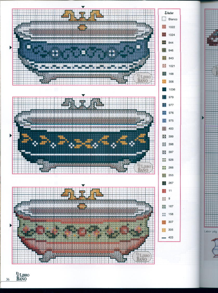 Schema punto croce Libro Del Bagno 24