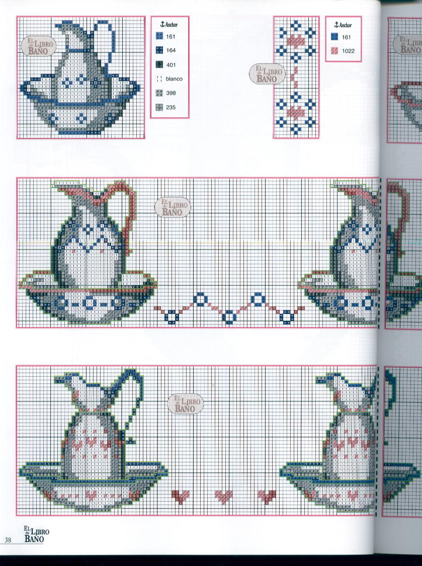 Schema punto croce Libro Del Bagno 26