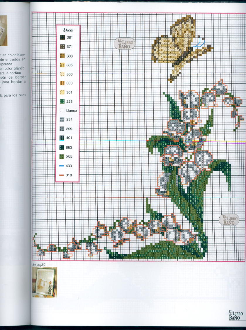 Schema punto croce Libro Del Bagno 88