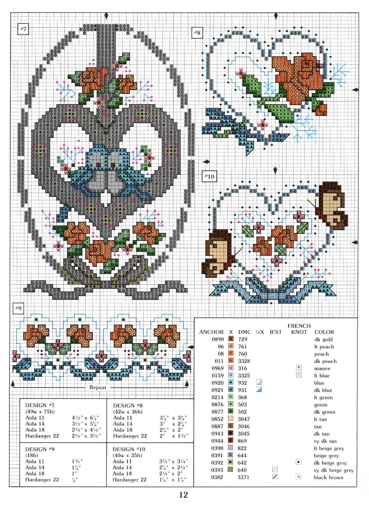 Schema punto croce Motivi Per Bagno 14