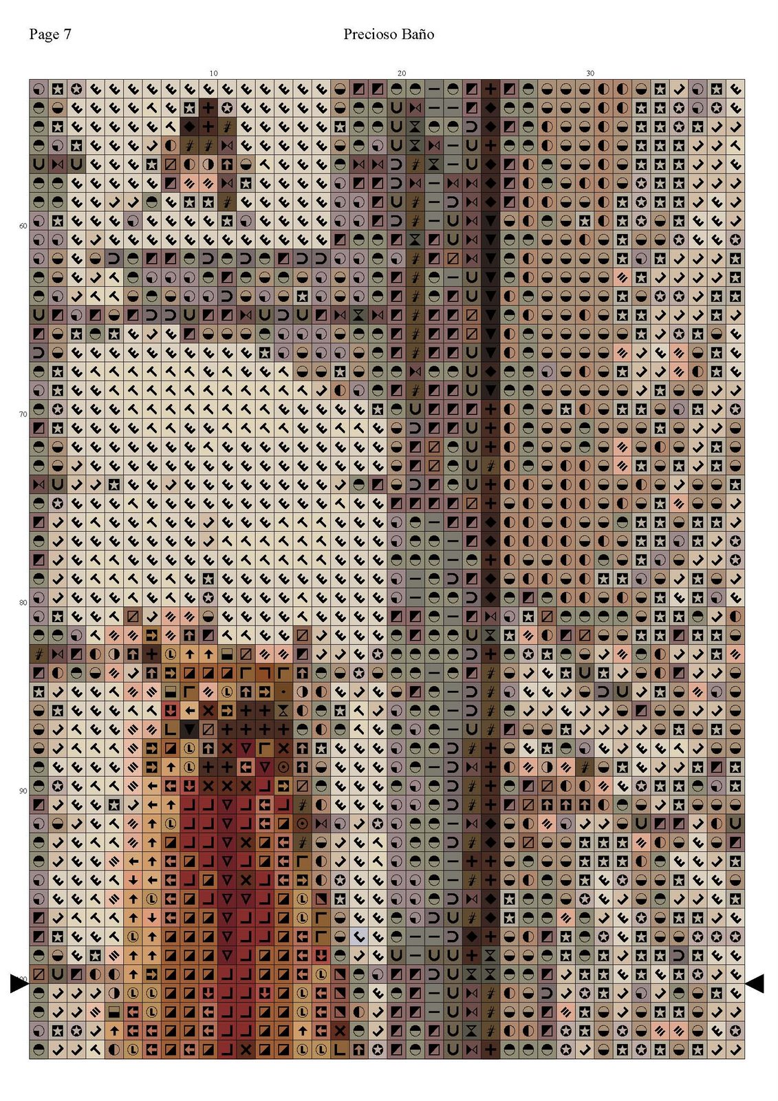 Schema punto croce Quadro Bagno 19