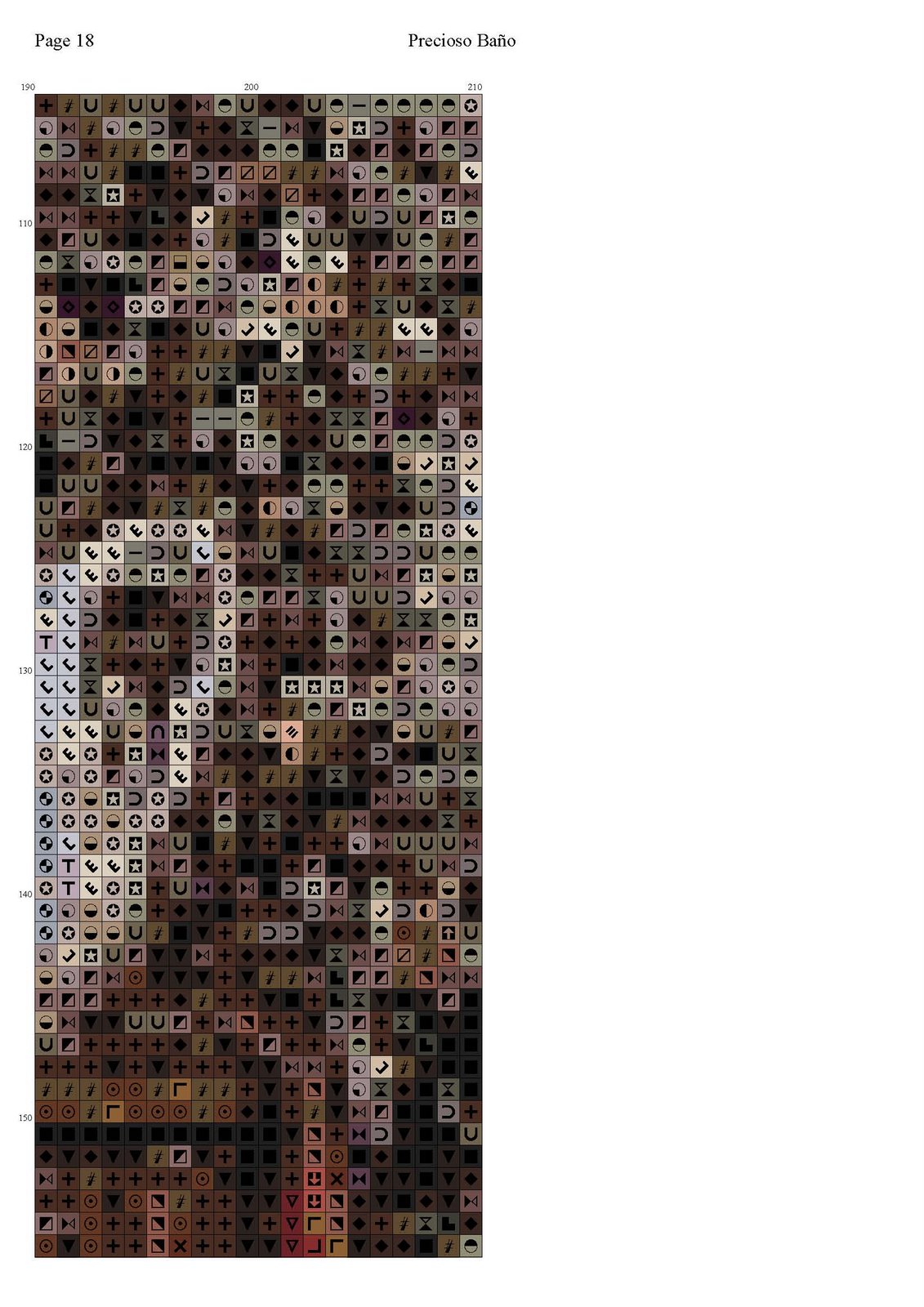 Schema punto croce Quadro Bagno 30