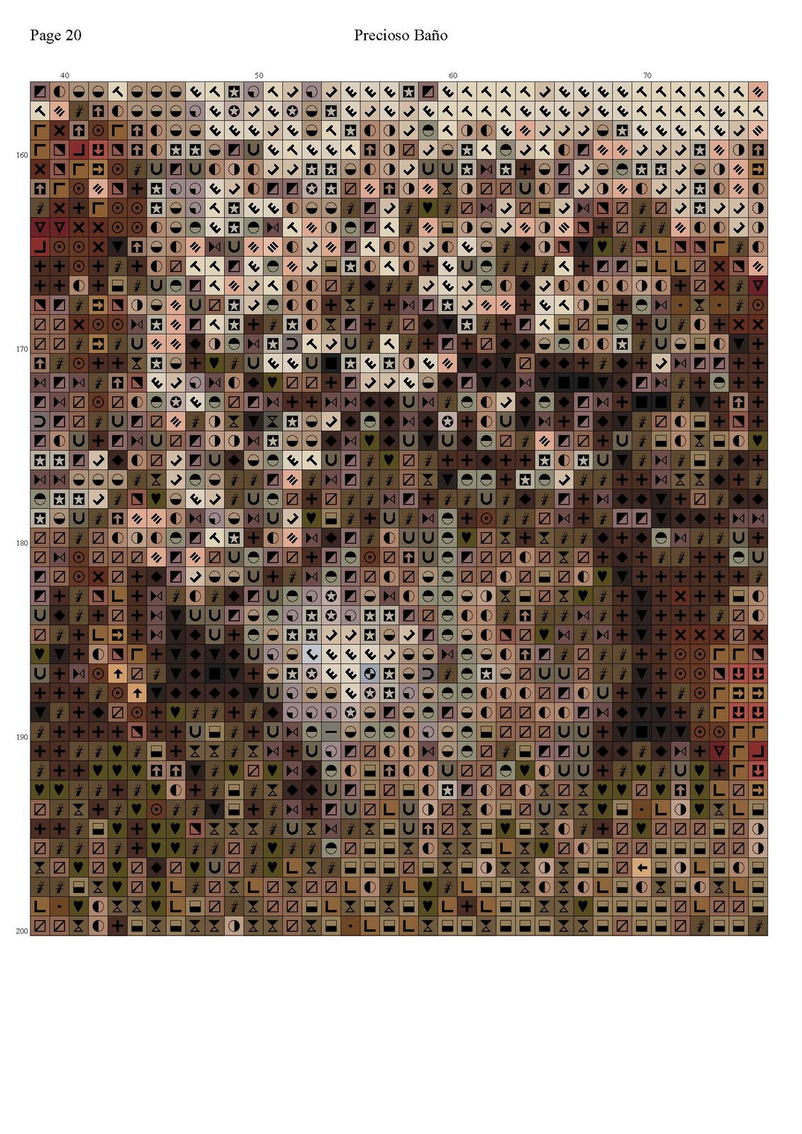 Schema punto croce Quadro Bagno 32