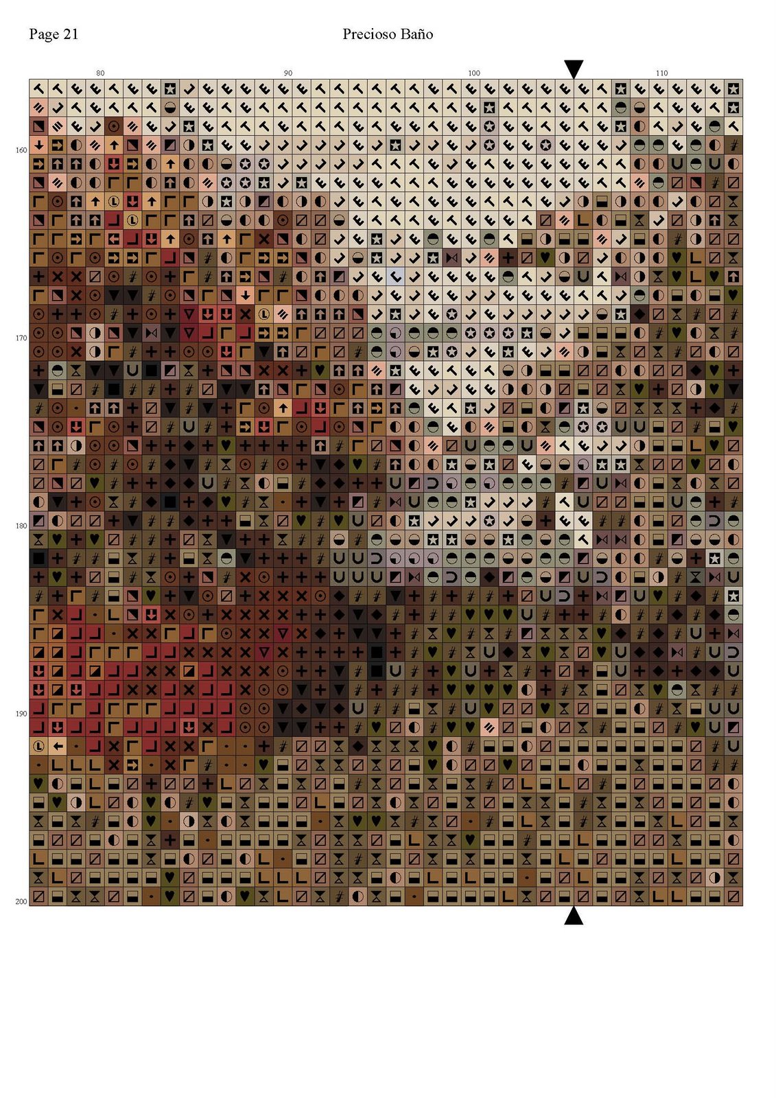 Schema punto croce Quadro Bagno 33