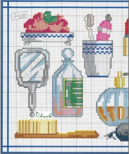 Schema punto croce Toilette