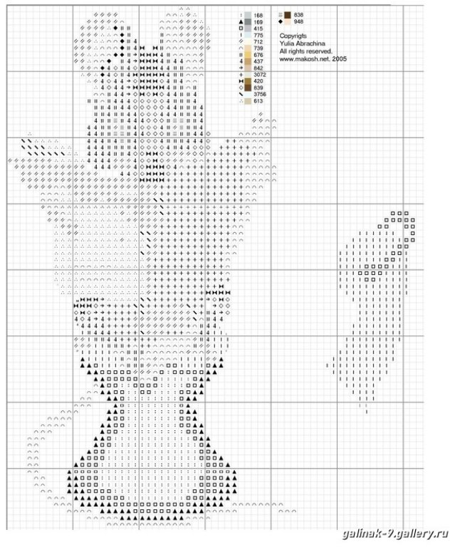 Schema punto croce Topo Water1
