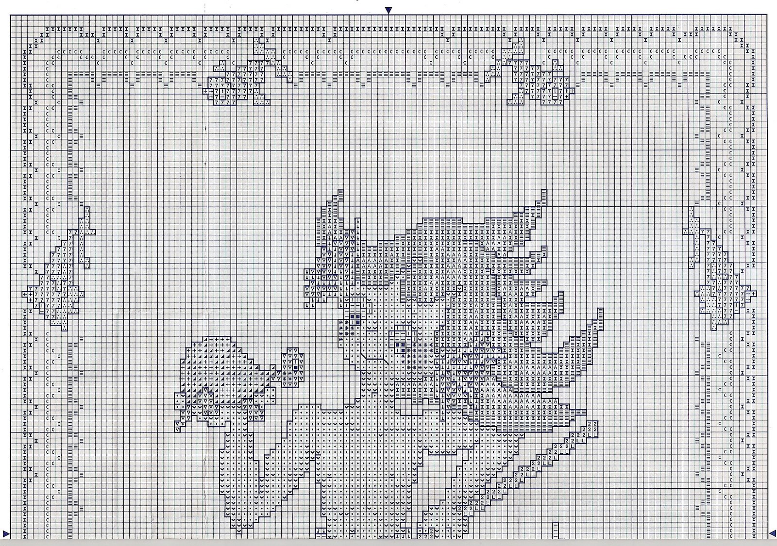 Schema punto croce Tritone 02