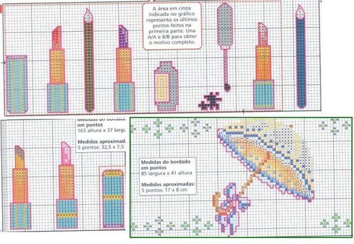 Schema punto croce Trucchi 01