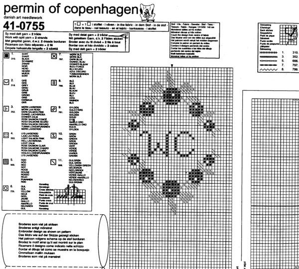 Schema punto croce Wc 02