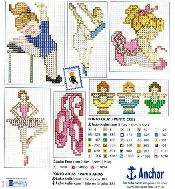 Schema punto croce Danza